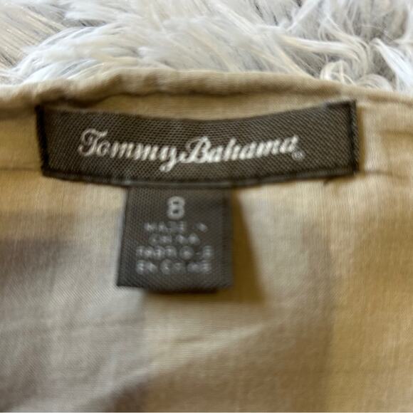 Tommy Bahama Linen Lightweight Tan Ruffle Skirt - Picture 5 of 6